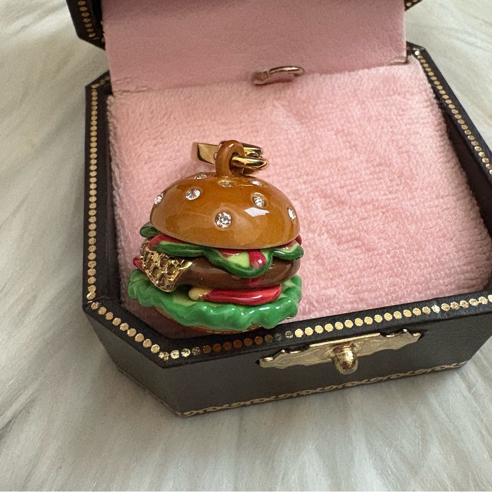 Authentic & RARE Juicy Couture Hamburger Burger Charm - Picture 2 of 7